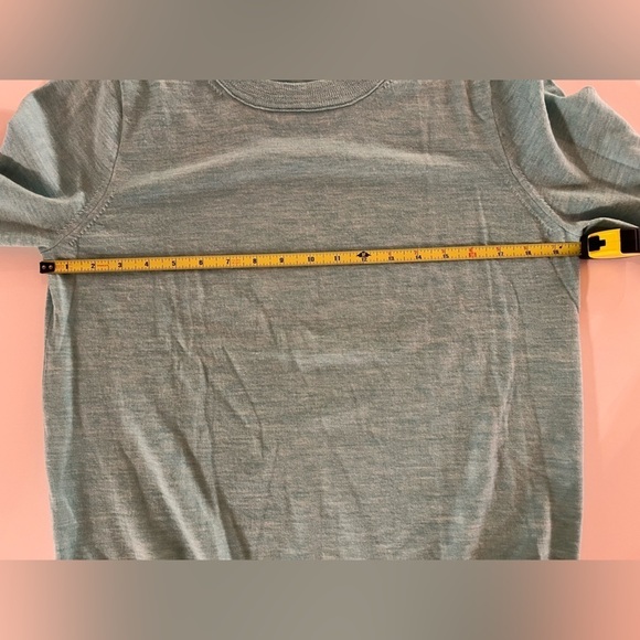 J. Crew mint green wool crewneck lightweight sweater sz 12 officecore preppy - Picture 6 of 7